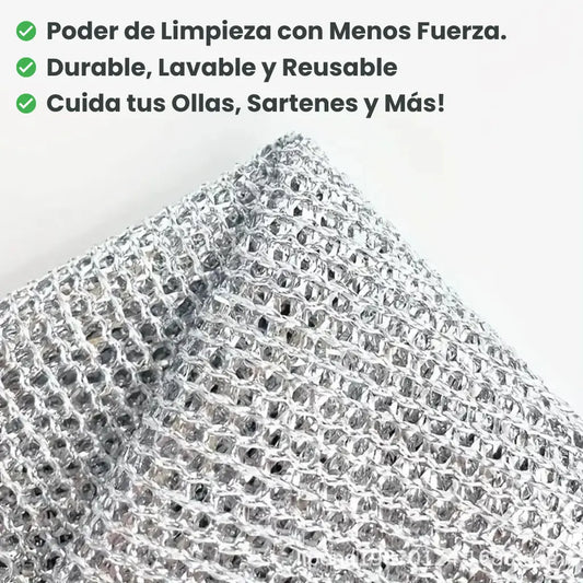 FibrAcero Pro™ Paño Metálico Anti‑Rayas (Pack 5)